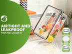 5 Pack Large Fruit Storage Containers for Fridge with Removable Colander-Plastic Food Storage Containers with Lids Airtight-Leak Proof Refrigerator Organizers and Storage of Vegetable -Produce Storage