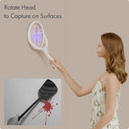 2-Pack GeckoMan Rotating Head Electric Fly Swatter Racket Rechargeable Bug Zapper Racket Bug Zapper Indoor Fly Zapper Mosquito Zapper Flies Killer for Indoors, with 2 Telescopic Extensions