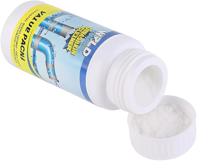 Wild Tornado Sink and Drain Cleaner Powder – Powerful Foaming Drain Cleaner for Kitchen, Bathroom, Toilet & Pipes – Fast-Acting Clog Remover, Deodorizes & Deep Cleans Drains (3)