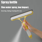 3 in 1 Window Cleaning Scraper, 3 in 1 Window Cleaner Squeegee, Scraper for Cleaning Windows, All-Purpose Window Squeegee with Sprayer for Glass, Wall, Kitchen, Car (Blue)