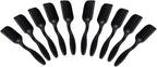 10Pcs NINGDAN Mini Shovel,Plastic Mini Gardening Shovel Spoons Soil Scoops,Cultivation Digging Transplanting Tools for Succulents Potted Flowers,Milk Powder/Coffee Beans Scoops (All Black)