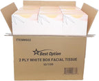 Soft 2-Ply Facial Tissue, White, 130-Count Box | Professional, Gentle and Durable | Great for Bathroom, Office, Business, School (1,560 Tissues, Bulk Pack of 12-Boxes)