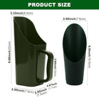 Garden Soil Scoop, 2-in-1 Multi-Function Plastic Spoon Soil Shovel Wear Resistant Digging Tool Cultivation Potting Scoop with Mini Scoop for Digging Up or Transporting