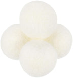 uxcell 4 Pcs Wool Dryer Balls, 1.2 Inches Wool Laundry Dryer Balls for Reducing Clothing Static and Wrinkles, White