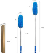 DELUX Microfiber Feather Duster Extendable Duster with 100 inches Extra Long Pole, Bendable Head & Long Handle Dusters for Cleaning Ceiling Fan, High Ceiling, Blinds, Furniture & Cars