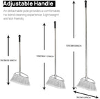 Outdoor Stiff Bristles Angle Broom Heavy Duty Sweeping Patio Broom with Long Handle for Garage Garden Commercial and Industrial