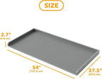SpaceAid Washer Dryer Countertop, Laundry Wood Shelf Topper with Edge, 54" Width x 27.5" Depth Cover Guard Organizer for Washer and Dryer Laundry Hamper Counter Storage Organization (Gray)