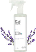 MORE Stone & Quartz Cleaner + Protector - Granite, Quartz & Marble Cleaner - For Kitchen & Bathroom Countertops - Water-Based Surface Spray - Lavender-Verbena Essential Oil - Pint (16oz)