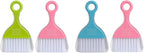 Saim Mini Dustpan and Brush Set, Kids Hand Broom and Dust Pan for Cleaning Table Countertop Keyboard Pets Hair and Small Messes Colour Random, Set of 4