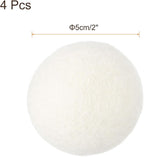 uxcell 4 Pcs Wool Dryer Balls, 2 Inches Wool Laundry Dryer Balls for Reducing Clothing Static and Wrinkles, White