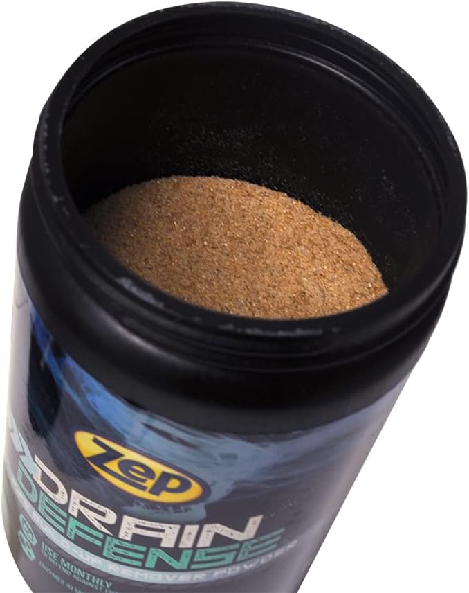 Zep Drain Defense Enzymatic Drain Cleaner Powder - 18 Ounces - ZDC16 - Safe for Pipes and Septic Systems, Pack of 1, white