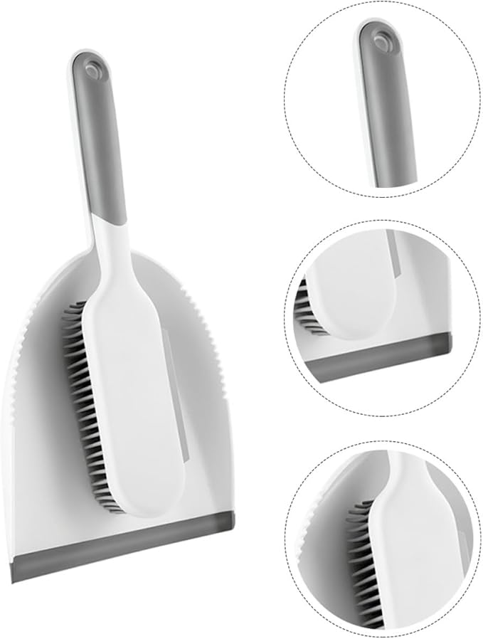 2 Pcs Multi-use Broom and Dustpan Set with Hard Bristles, Mini Cleaning Tools for Home and Kitchen Dust Removal, Practical Handheld Sweeping Accessories