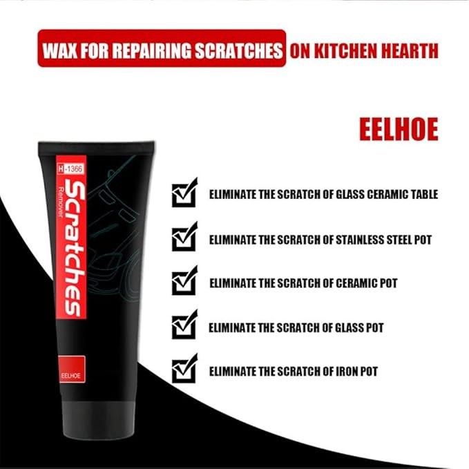 RJDJ Scratch Free Stove Top Scratch Remover, Cooktop Heavy Duty Cleaner And Polish, Glass Ceramic Stove Top Cleaner, Multipurpose Cooktop Cleaner for Household (4PC)