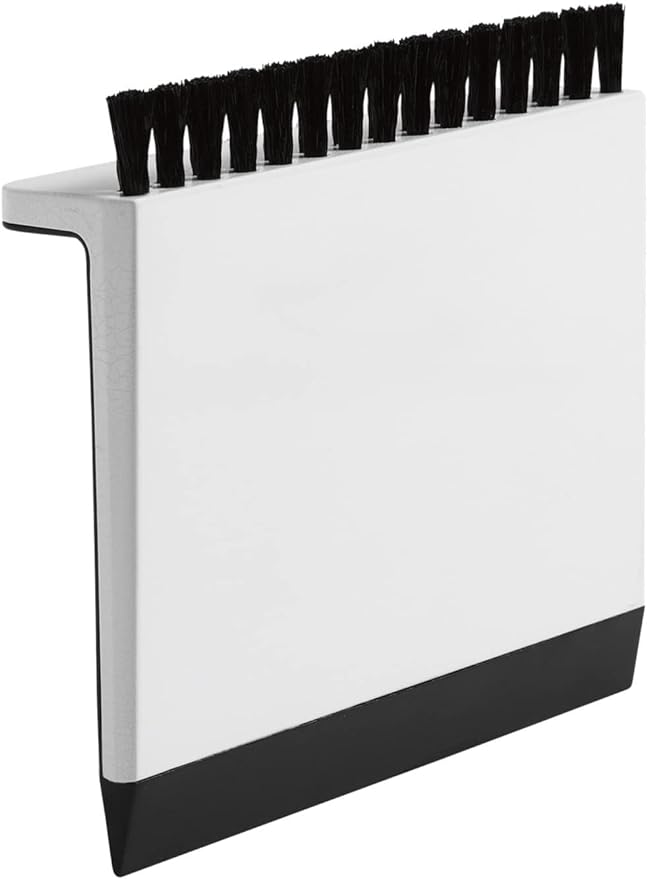 Kohler K-6379-0 Kitchen Sink Squeegee and Countertop Brush, Multi-Purpose, Cleans Wet and Dry Spills, Dishwasher Safe, White