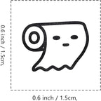 Toilet Paper Rubber Stamp, 3/5 Inch Small Mini Stamp for Scrapbooking Card Making Planner