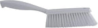 Vikan 45875 Bench Cleaning Brush, Polypropylene/Polyester Soft Bristle Dustpan Brush & Sweeper With Handle, 14-Inch, White