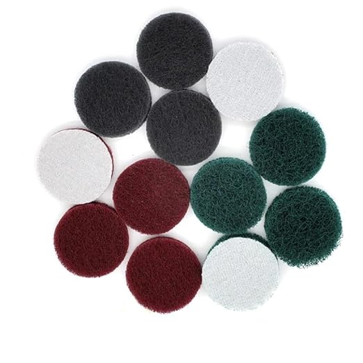 60 PCS 1 Inch 25mm 240-800 Grit Multi-Purpose Flocking Scouring Pad Duty Nylon Cloth for Polishing & Grinding,20 Pcs of Each Grit