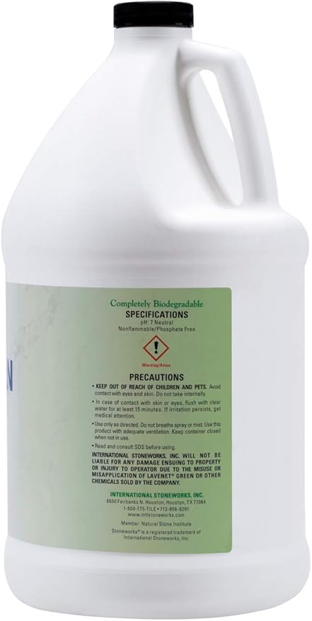 Lavenet Green Ready To Use (1 Gallon) Neutral stone cleaner for marble, limestone, travertine, granite, slate, flagstone and other natural stones