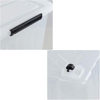 Farmoon 50 Quart Clear Storage Bin, Large Plastic Stackable Box with Lid, 4 Packs
