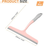 HARFINGTON Shower Squeegee 9.6 Inch Length Water Blade Cleaner Tool Household Mirror Squeegee with Hole for Windshield Window Cleaning Glass Door, Pink