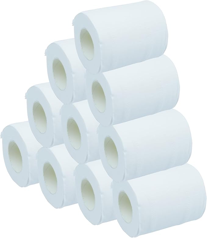 Toilet Paper, Facial Tissue, Napkin, Disposable Tissues for Bathroom, Home, Car, office, 10 Rollers, 4-Ply