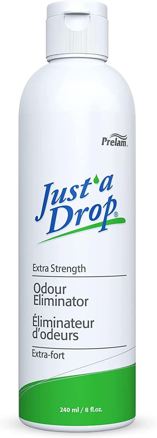 Prelam Just a Drop Odor Eliminator - Long-Lasting and Eco-Friendly Formula - Leaves Bathroom Smelling Clean and Fresh - Fits into Your Pocket or Purse - Easy To Use - Extra Strength - 8 oz Drops