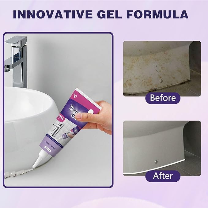 Household cleaning gel, removes dirt and odors, suitable for bathroom and kitchen tile grout, strong penetration, safe formula, won't damage surfaces (2-pack) (2)