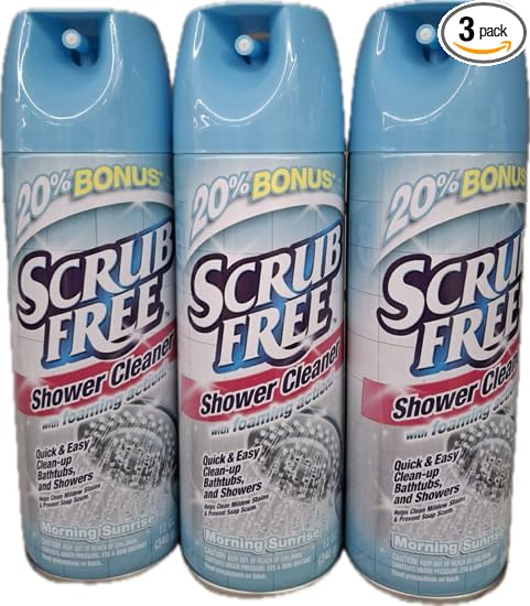 Generic Shower Cleaner with foaming action (Scrub Free) 3pk Aerosol (Morning Sunrise)