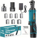 12V Wireless Ratchet Kit, Car Repair Screw and Nut Disassembly, Suitable for Home and Car Repair (Battery + Accessories)