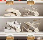 Shoe Slot Organizer, 4-Speed Adjustable Shoe Organizer Slots, Space-Saving Storage Rack for Slippers or Shoes (White/Yellow/Gray) (8Pack/12Pack/20Pack) (Yellow, 8 Pack)