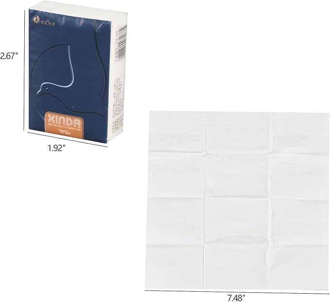 480 Packs Mini Pocket Tissues, Individual Soft Facial Tissues, 4-Ply Travel Tissue Bulk