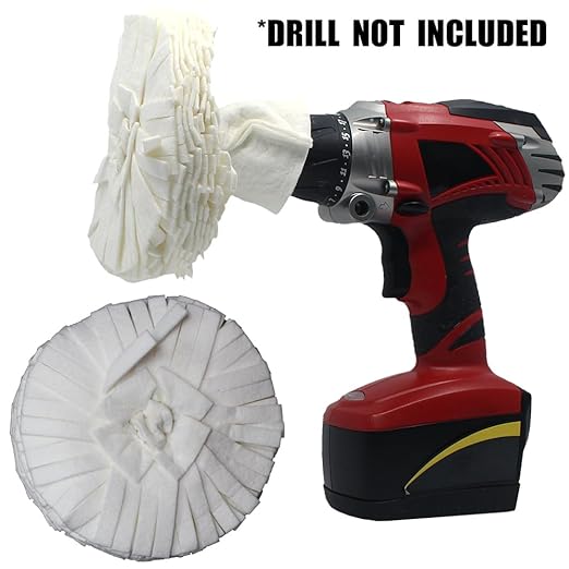 Flitz Buff Ball Pack; 2", 3", 5", 7" Car Buffer Drill Attachment with Self-Cooling Design, Never Burns and No Exposed Hardware, Buff and Polish Any Surface, Machine Washable, Includes All 4 BuffBalls