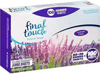 Lavender Fields Scented Fabric Softener Dryer Sheets by Final Touch | Softens & Freshens Laundry | Controls Wrinkles & Static Cling | Repels Lint & Hair | Long-Lasting Fresh Scent | 100 Count
