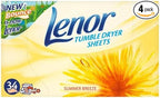 Lenor Tumble Dryer Summer Breeze Sheets 4 X 34
