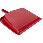 SPARTA Large Handheld Dustpan with Hanging Hole, Heavy-Duty Plastic Dustpan with Wide Lip for Countertops and Surfaces, Plastic, 10 Inches, Red, (Pack of 12)