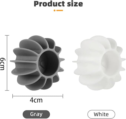 10Pcs Reusable Laundry Balls Scrubbing Balls Gray White Silicone Dryer Balls Washing Machine Ball Fabric Softener Alternative for Clothes Deep Cleaning Anti-Winding