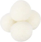 uxcell 4 Pcs Wool Dryer Balls, 1.6 Inches Wool Laundry Dryer Balls for Reducing Clothing Static and Wrinkles, White