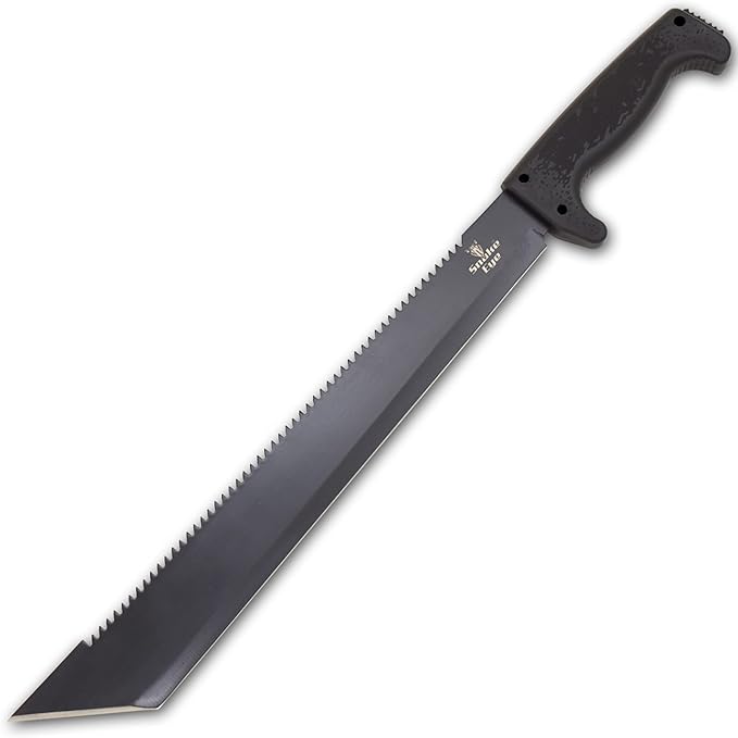 Snake Eye Machete with Heavy Duty Construction-Ergonomic Non-Slip Handle and Belt Sheath for Gardening, Land-Management, Bushcraft, Hunting and Outdoor