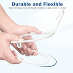 HOUSE DAY 1000 Pack Plastic Clothes Hangers, Commercial Bulk Shipment for Business, Sturdy Durable Lightweight Hanger White Ideal for Retail Dry Cleaners Warehouses, Save Cost & Warehouse Space