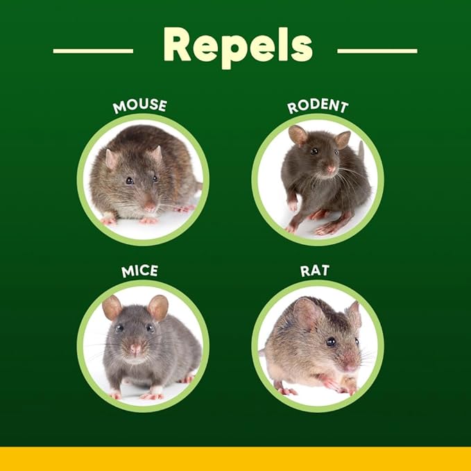 Rodent Repellent Balls Indoor/Outdoor Mice Repellent Indoor, Rat Repellent for Outside, Outdoor Mouse Repellant, Peppermint Balls for Rodents, Rat Repeller for Car Engines 12Pack
