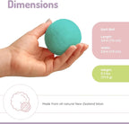 melii Reusable New Zealand Wool Dryer Balls 3-Pack - Reduces Drying Time, Static & Wrinkles - Mint, Lime, Blue