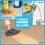 Mr. Clean All Purpose Cleaner, Floor Cleaner for Mopping Home, Bathroom, & Kitchen, Cleaning Liquid for Mop & Bucket, Cleaning Supplies, Multi-Surface Dilutable, Lemon, 41oz