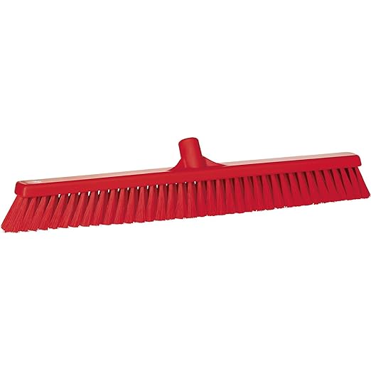 Vikan 31994 Broom,Push,Soft,24",PP/PBT,Red