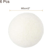 uxcell 6 Pcs Wool Dryer Balls, 2 Inches Wool Laundry Dryer Balls for Reducing Clothing Static and Wrinkles, White