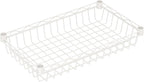 SINGAYE 4 Tier Basket Shelf Wire Shelving Unit Adjustable Storage Shelves Big Basket Rack for Garage Kitchen Office Pantry Corner 17" Dx12 Wx50 H White