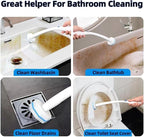 Disposable Toilet Brush & Wand Refills, 50 Count 3-Layer Octagonal Toilet Cleaner Heads, Compatible with Most Standard Toilet Wands, Hygienic Bathroom Deep Cleaning