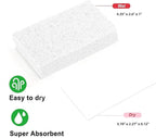 12 - Pack Non-Scratch Scrub Sponges - Sponges for Dishes and Washing Dishes, Cleaning Sponges for Kitchen Home Bathroom Cars, Funny Cut-Outs DIY for Kids (White)