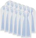 Dress Bags for Hanging Clothes (Set of 12) Breathable Suit Bag Covers with Zip Coat Covers for Closet Garment Bag for Wardrobe Storage and Travel Covers for Coats White - 24'' x 60''