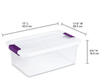 Sterilite 48-Pack 15 Quart ClearView Latch Box, Stackable Organizer Bins with Latching Lids - Clear Plastic Organization Containers for Closet, Bedroom, Shelving Units and Everyday Home Storage