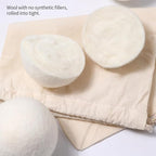 Laundry Wool Dryer Balls, 6 Pack Natural Fabric Softener, Reusable Laundry Balls for Dryer, Reduces Clothing Wrinkles and Saves Drying Time for Washing Machine Accessories